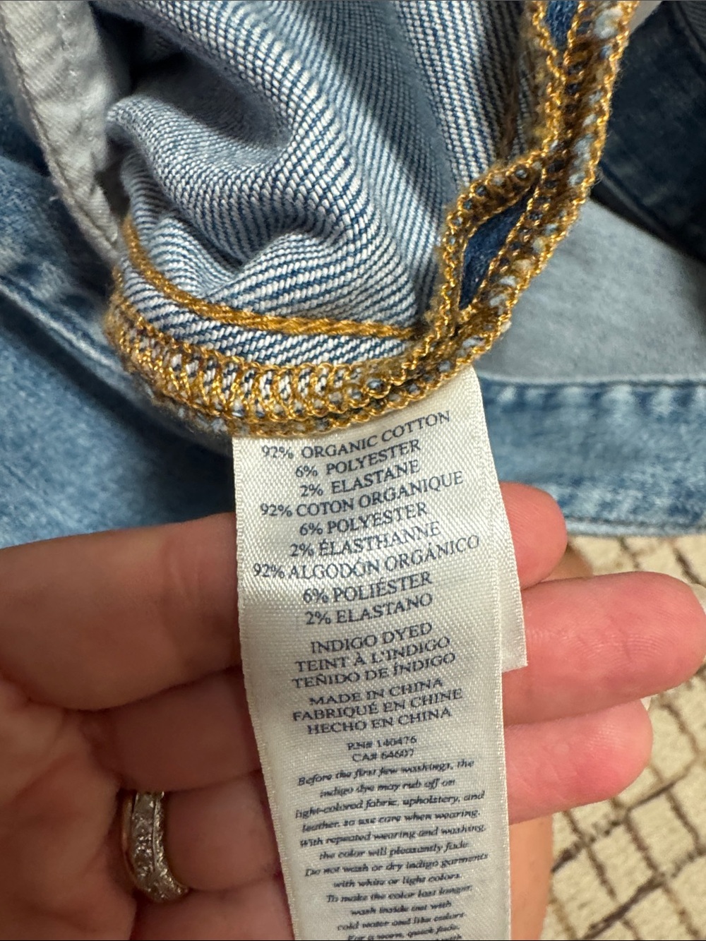 Faherty Denim Jumpsuit - Picture 5 of 5